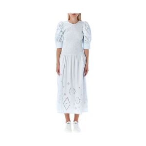 ✨Ganni Broderie Anglaise Midi Blue Sz Small Dress✨